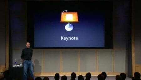 La  »Keynote » Apple accessible sur Safari ou Microsoft