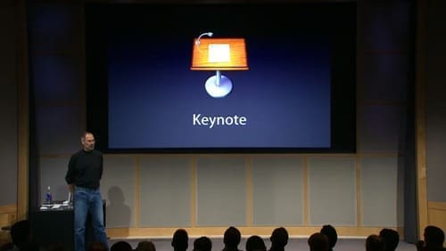 La  »Keynote » Apple accessible sur Safari ou Microsoft