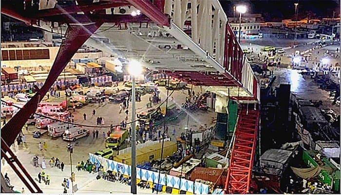 Au moins 107 morts, dernier bilan de la chute de la grue sur la Grande mosquée de la Mecque