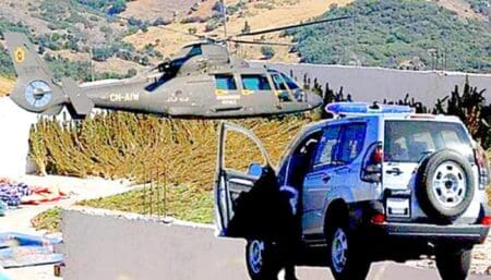 Des hélicoptères de la Gendarmerie Royale à la poursuite de barons de la drogue au Nord du Maroc