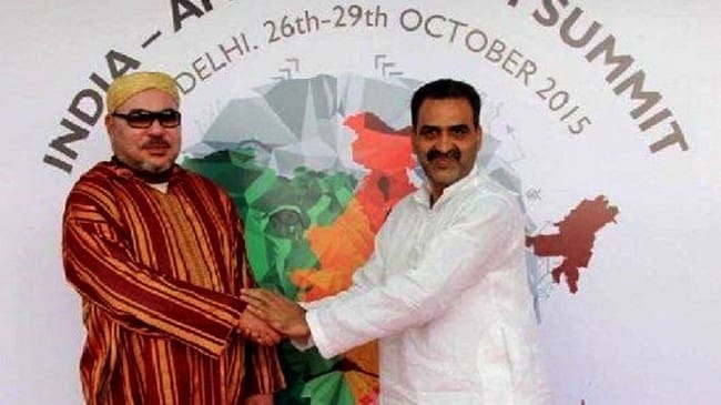 Sommet Inde-Afrique : Arrivée du Roi Mohammed VI à New Delhi