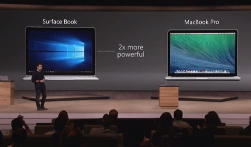 Le Surface Book, plus performant que le Mac