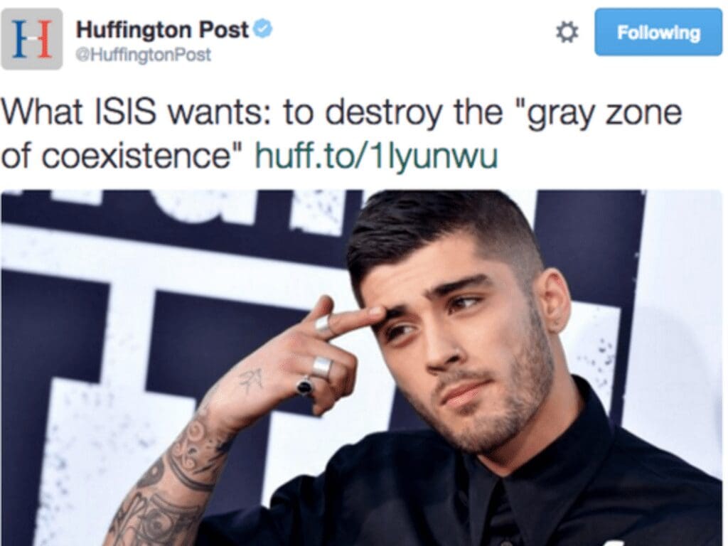 Une photo de Zayn Malik pour parler de terrorisme: L’erreur monumentale du Huffington Post