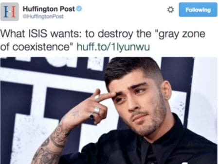 Une photo de Zayn Malik pour parler de terrorisme: L’erreur monumentale du Huffington Post