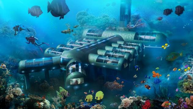 »Planet Ocean underwater hotel »: L’hôtel sous marin
