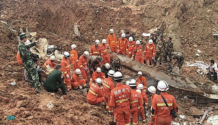 Chine : au moins 91 personnes portées disparues dans un glissement de terrain