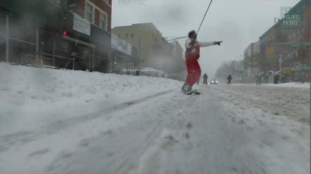 New York transformée en station de ski depuis la tempête Snowzilla (images)