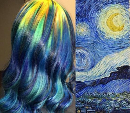 Une coiffeuse du Kansas rend hommage à ses peintres préférés en se teintant les cheveux (images)