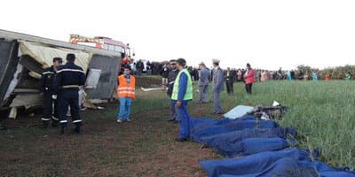 Huit morts et 30 blessés dans un accident de la route pres d’El Aroui
