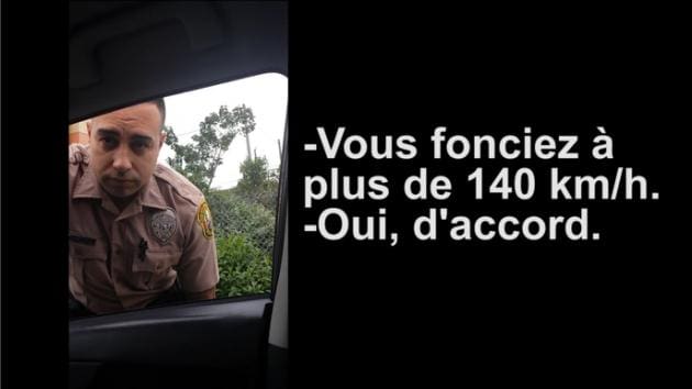 Une femme donne une leçon à un policier qui roulait à 140 km/h(vidéo)