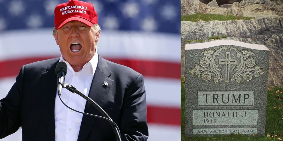New York: Découverte à Central Park d’une pierre tombale  au nom de Donald Trump (photo)