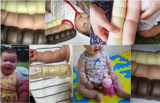 Dernière mode au Japon:  Comparer son bébé à une baguette de pain (images)