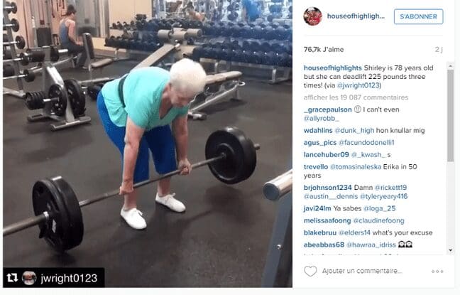 États-Unis: Une femme de 78 ans capable de soulever 100 kg (vidéo)