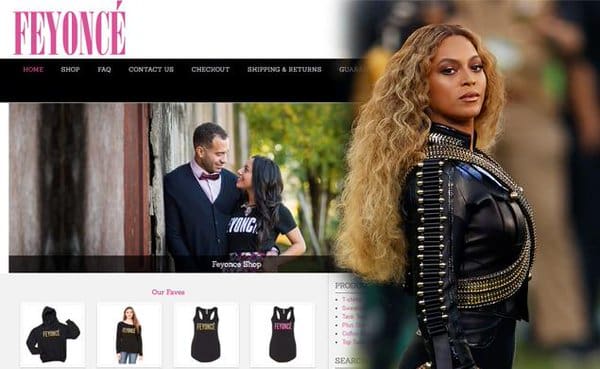 Beyoncé porte plainte contre une marque du nom de  »Feyoncé » qui selon elle capitalise sur son nom et son image
