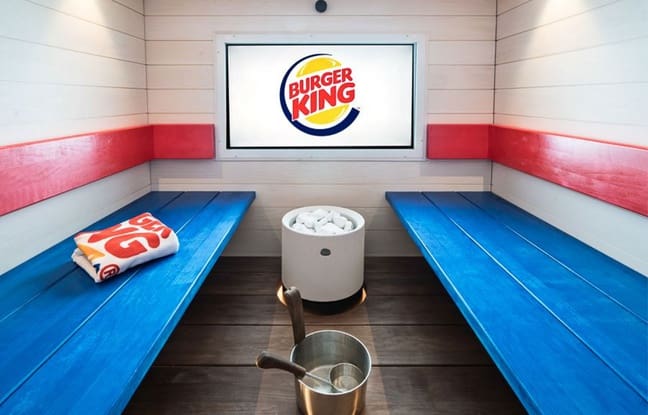 Finlande: Burger King vient d’ouvrir un sauna, dans lequel il est possible de déguster les spécialités à la carte