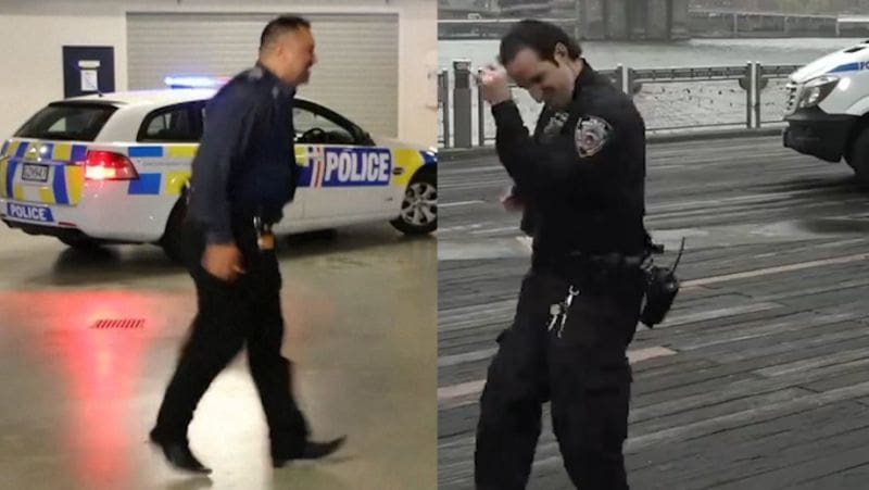 Le running man challenge: Quand les agents de police s’y mettent (vidéos)
