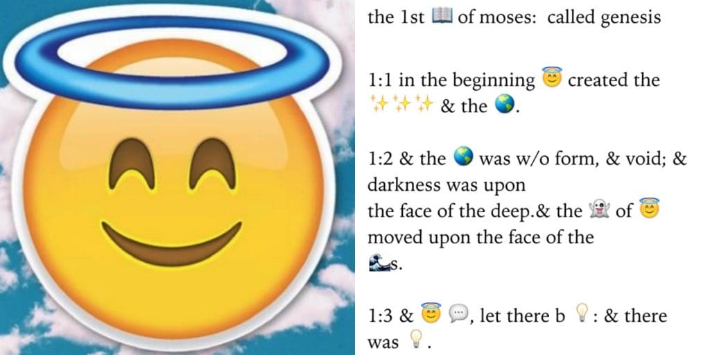 La Bible : Disponible en version  »emojis » et en vente dès dimanche