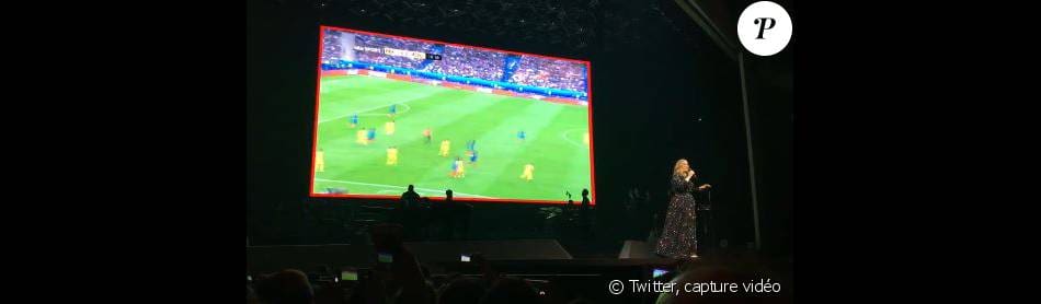 Adele interrompt son concert pour diffuser un extrait du match France Roumanie en direct (vidéo)