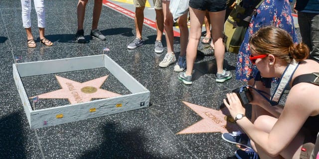 Hollywood Boulevard: Un artiste anglais construit un mur autour de l’étoile de Donald Trump  (photos)