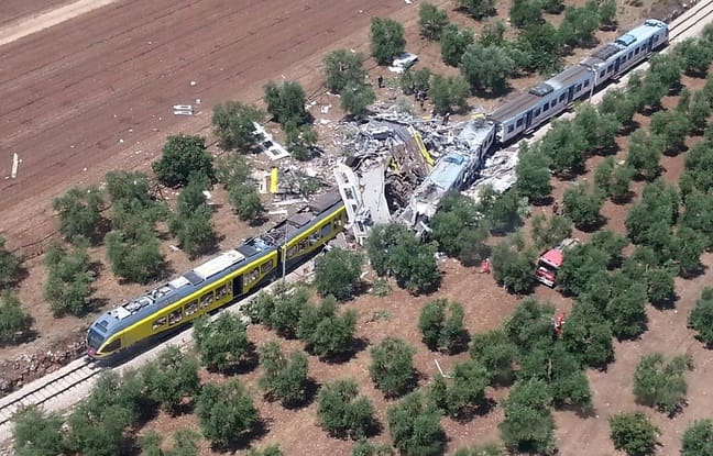 Italie: au moins 22 morts dans la collision entre deux trains (vidéo)