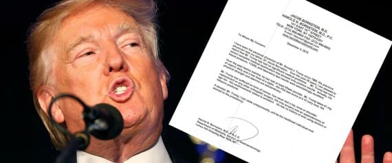 Donald Trump : Son certificat médical  a été rédigé en cinq minutes
