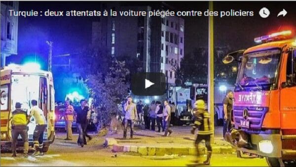 Turquie: Deux attentats visant la police turque, 3 personnes tuées et 120 blessés (vidéo)