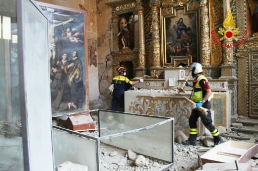 Italie : Récupération de précieuses oeuvres d’art suite au séisme