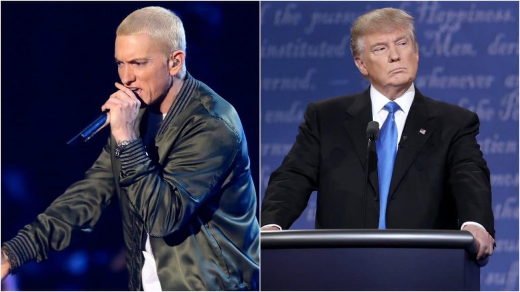 Eminem clashe violemment Donald Trump dans son nouveau morceau  »Discours de campagne » (vidéo)