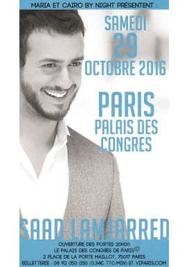 Mise en examen de Saad Lamjarred: son spectacle au Palais des Congrès à Paris annulé