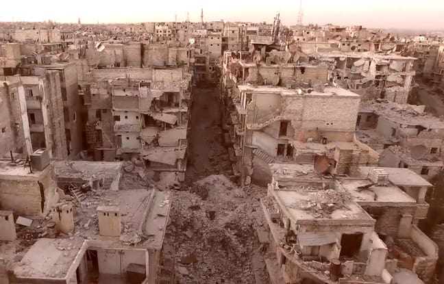 Syrie : Une vidéo filmée par un drone montre les dégâts des bombardements sur la ville d’Alep (vidéo)