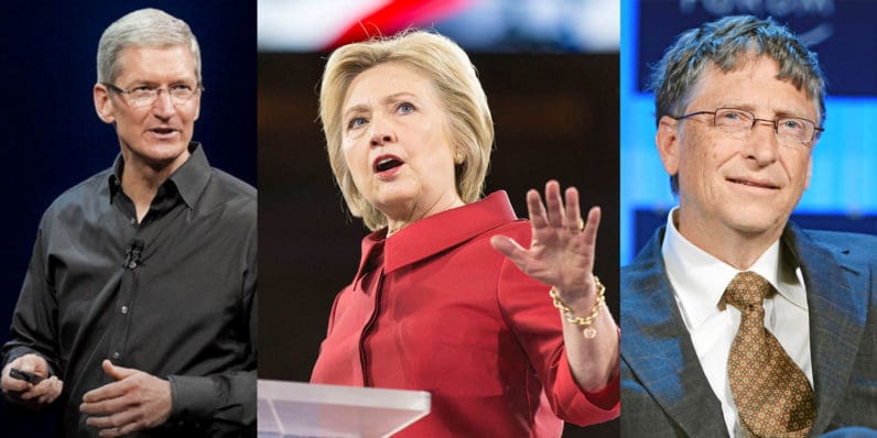 Wikileaks: Hillary Clinton aurait pensé à Bill Gates et Tim Cook pour la vice-présidence