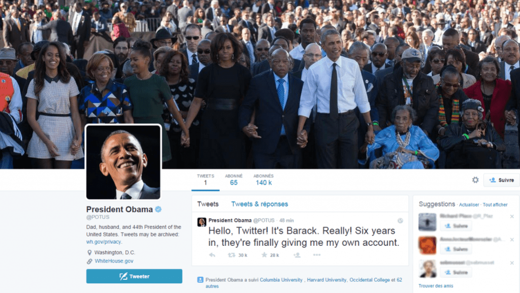 Le successeur de Barack Obama, héritera également de son compte Twitter de 11 millions d’abonnés