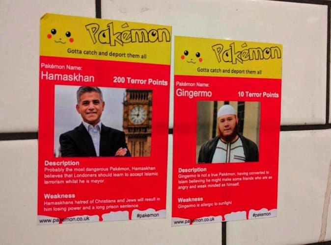 Londres: Des cartes pokémon anti musulmans font scandale