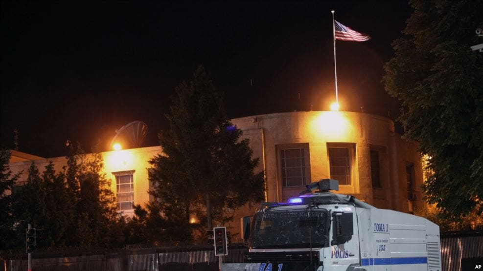 Turquie: L’ambassade américaine d’Ankara ciblée par des tirs
