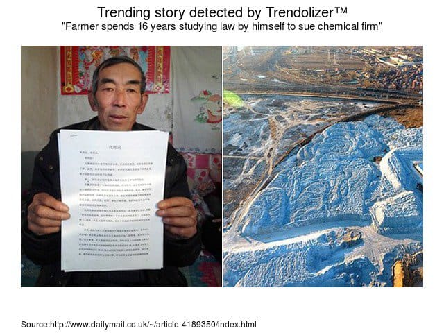 Un agriculteur chinois passe 16 ans à étudier le droit pour pouvoir poursuivre en justice un groupe chimique accusé de polluer ses terres
