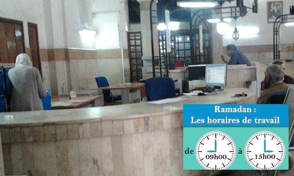 Ramadan: Horaire continu de 09:00 à 15h (Ministère)