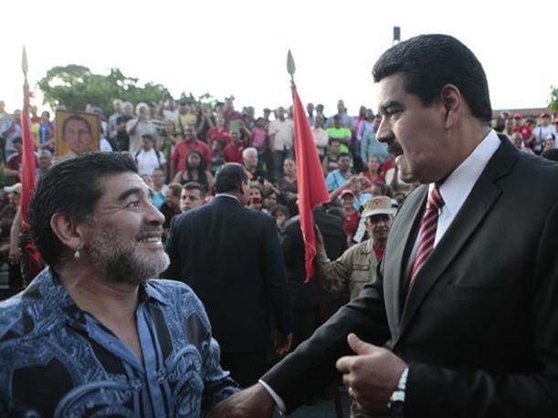 Diego Maradona:  » Quand Nicolas Maduro l’ordonnera je sera vêtu comme un soldat pour un Venezuela libre »