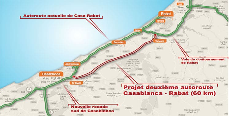 Une nouvelle autoroute Casa-Rabat en projet