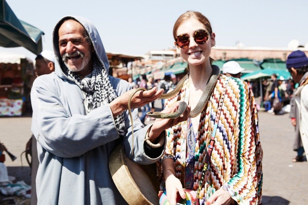 La blogueuse Chiara Ferragni en vacances à Marrakech