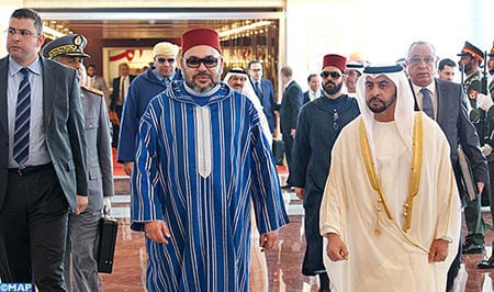 Arrivée du Roi Mohammed VI à Abou Dhabi
