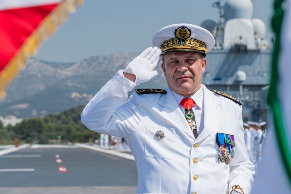 Le Général de Corps d’Armée, Inspecteur Général des FAR reçoit le Chef d’Etat-Major de la Marine Nationale française