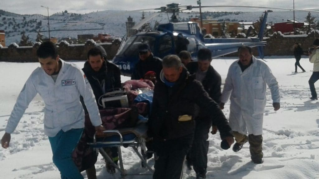 Une femme enceinte évacuée par hélicoptère des montagnes d’Azilal