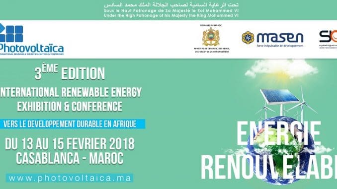 « Photovoltaïca 2018 »: Une 3e édition ouverte sur l’Afrique