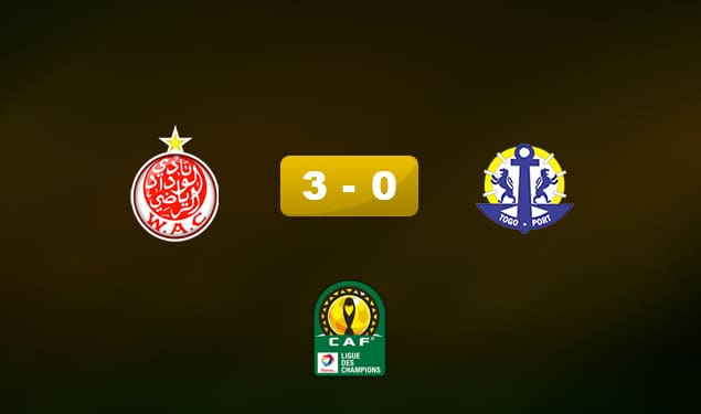 Ligue des champions d’Afrique : large victoire du WAC face à l’AS Togo Port de Lomé