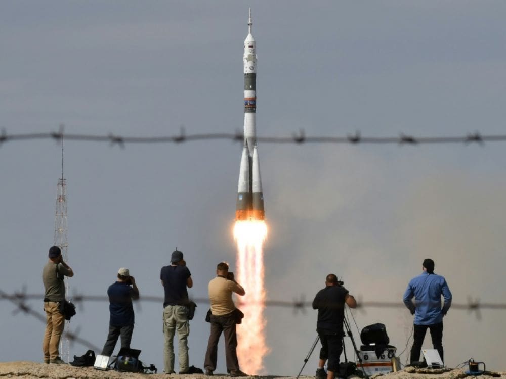 Trois astronautes en route vers l’ISS à bord d’une fusée Soyouz