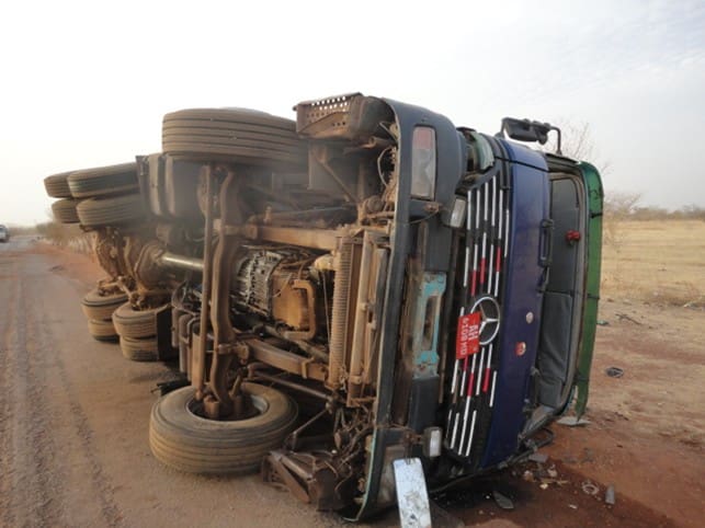 Chichaoua: Renversement d’un camion, le chauffeur porté disparu