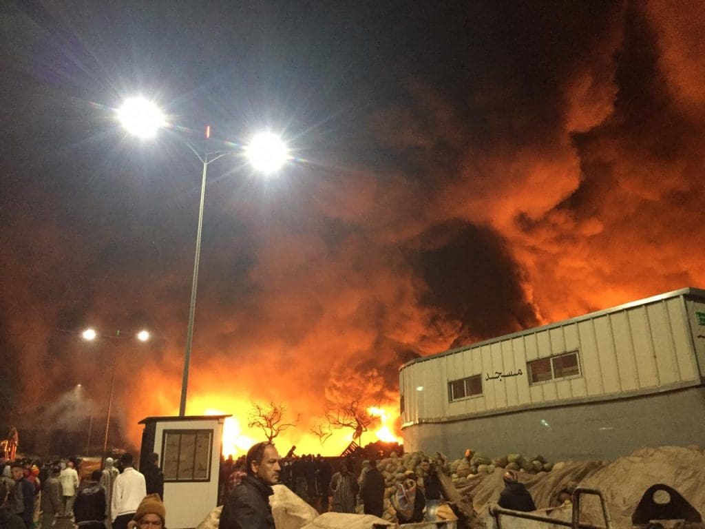 Casablanca : un incendie colossal au marché de gros