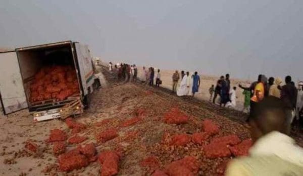 Collision entre un camion marocain et un train mauritanien DR
