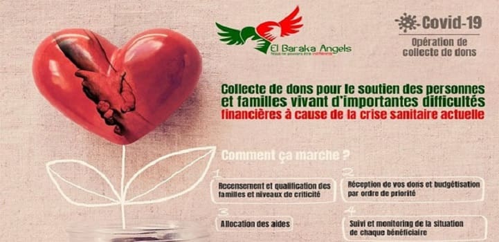 Coronavirus : l’association El Baraka Angels mobilise 790.000 dhs en dons pour 2.000 familles