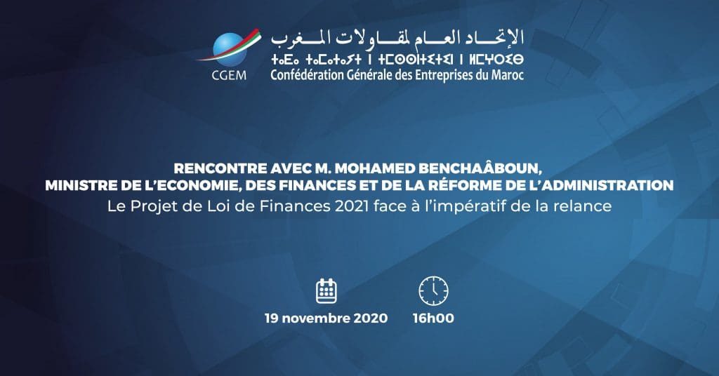 PLF 2021 : la CGEM reçoit jeudi le ministre de l’Economie